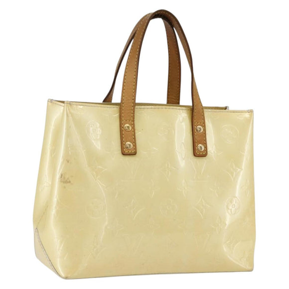LOUIS VUITTON Monogram Vernis Reade PM Hand Bag Perle M91336 LV Auth gh1741