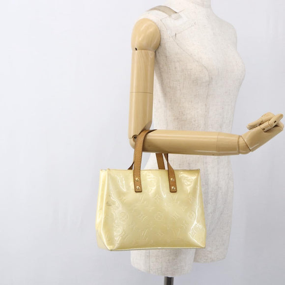 LOUIS VUITTON Monogram Vernis Reade PM Hand Bag Perle M91336 LV Auth gh1741