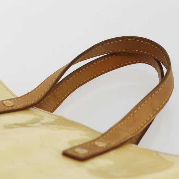 LOUIS VUITTON Monogram Vernis Reade PM Hand Bag Perle M91336 LV Auth gh1741