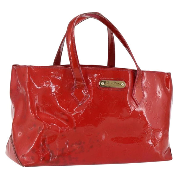 LOUIS VUITTON Monogram Vernis Wilshire PM Hand Bag Rose Pop M93643 Auth gh1742