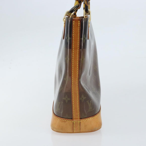 LOUIS VUITTON Monogram Vinyl Cava Amble PM Tote Bag Brown M92502 LV Auth gh1744