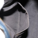 FENDI Zucchino Canvas Boston Bag Navy Gold Auth gh1746-22