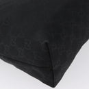 GUCCI GG Canvas Shoulder Bag Nylon Black Silver 314529 Auth gh1748-15