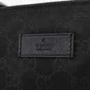 GUCCI GG Canvas Shoulder Bag Nylon Black Silver 314529 Auth gh1748-17