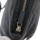 GUCCI GG Canvas Shoulder Bag Nylon Black Silver 314529 Auth gh1748-10