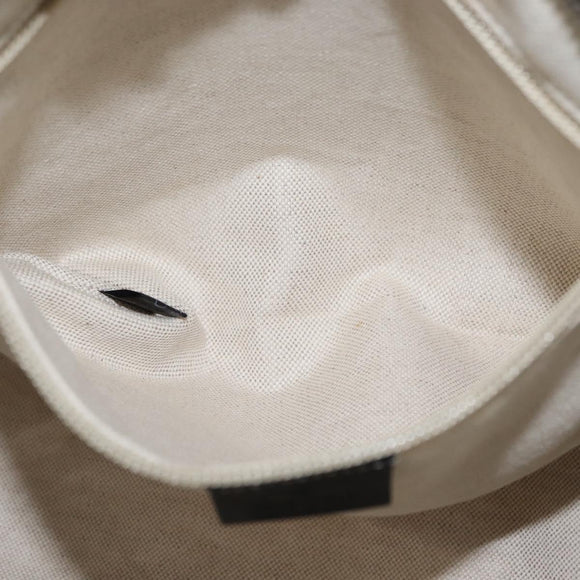 GUCCI GG Canvas Shoulder Bag Nylon Black Silver 314529 Auth gh1748