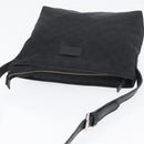 GUCCI GG Canvas Shoulder Bag Nylon Black Silver 314529 Auth gh1748-6