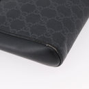 GUCCI GG Supreme Sherry Line Shoulder Bag PVC Black Silver 523599 Auth gh1751-8