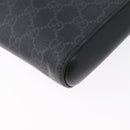 GUCCI GG Supreme Sherry Line Shoulder Bag PVC Black Silver 523599 Auth gh1751-17