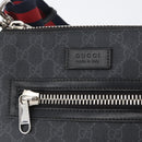 GUCCI GG Supreme Sherry Line Shoulder Bag PVC Black Silver 523599 Auth gh1751-18
