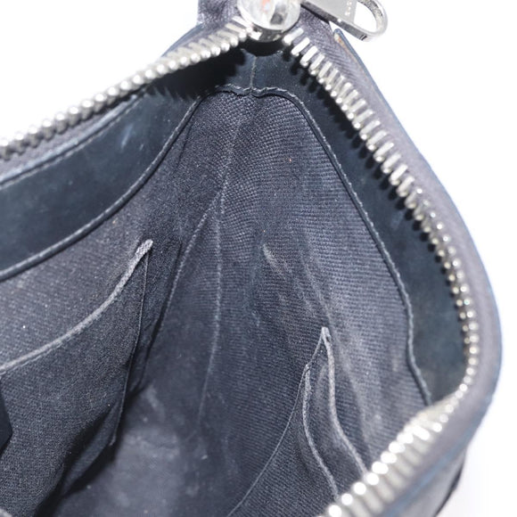 GUCCI GG Supreme Sherry Line Shoulder Bag PVC Black Silver 523599 Auth gh1751
