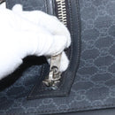 GUCCI GG Supreme Sherry Line Shoulder Bag PVC Black Silver 523599 Auth gh1751-11