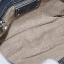 PRADA Schultertasche Kette Denim Blau Silber Auth gh1755V-10