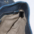 PRADA Schultertasche Kette Denim Blau Silber Auth gh1755V-24