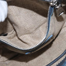 PRADA Schultertasche Kette Denim Blau Silber Auth gh1755V-27