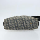 Christian Dior Trotter Canvas Shoulder Bag Navy Silver Auth gh1756-9