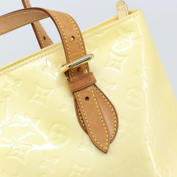 LOUIS VUITTON Monogram Vernis Brentwood Shoulder Bag Perle M91512 LV Auth gh1757