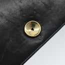 CHANEL Matelasse Chain Shoulder Bag Leather Black Gold CC Auth gh1758-10