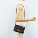 CHANEL Matelasse Chain Shoulder Bag Leather Black Gold CC Auth gh1758-24