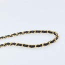 CHANEL Matelasse Chain Shoulder Bag Leather Black Gold CC Auth gh1758-14