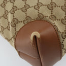 GUCCI GG Canvas Shoulder Bag Beige Silver 337598 Auth gh1763-17