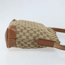 GUCCI GG Canvas Shoulder Bag Beige Silver 337598 Auth gh1763-3
