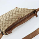GUCCI GG Canvas Shoulder Bag Beige Silver 337598 Auth gh1763-6