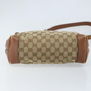 GUCCI GG Canvas Shoulder Bag Beige Silver 337598 Auth gh1763-5