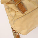 PRADA Backpack Nylon Beige Silver Auth gh1768-13