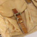 PRADA Backpack Nylon Beige Silver Auth gh1768-16