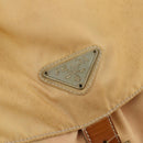 PRADA Backpack Nylon Beige Silver Auth gh1768-19