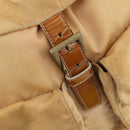 PRADA Backpack Nylon Beige Silver Auth gh1768-20