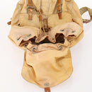 PRADA Backpack Nylon Beige Silver Auth gh1768-22