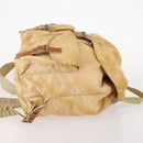 PRADA Backpack Nylon Beige Silver Auth gh1768-4
