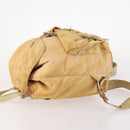 PRADA Backpack Nylon Beige Silver Auth gh1768-5