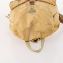 PRADA Backpack Nylon Beige Silver Auth gh1768-6
