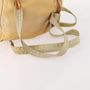 PRADA Backpack Nylon Beige Silver Auth gh1768-9