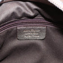 Salvatore Ferragamo Gancini Hand Bag Leather Champagne Gold Silver Auth gh1771-12
