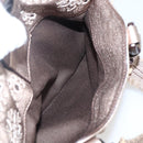 Salvatore Ferragamo Gancini Hand Bag Leather Champagne Gold Silver Auth gh1771-21