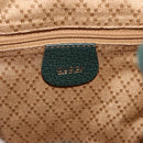 GUCCI Bamboo Backpack Suede Leather Green Gold Auth gh1772-18
