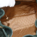 GUCCI Bamboo Backpack Suede Leather Green Gold Auth gh1772-11