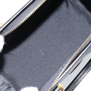 FENDI Pecan Canvas Mini Boston Bag PVC Black Brown gold Auth gh1773-10