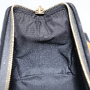 FENDI Pecan Canvas Mini Boston Bag PVC Black Brown gold Auth gh1773-21