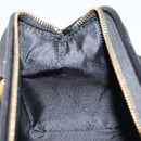 FENDI Pecan Canvas Mini Boston Bag PVC Black Brown gold Auth gh1773-22