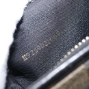 FENDI Pecan Canvas Mini Boston Bag PVC Black Brown gold Auth gh1773-11