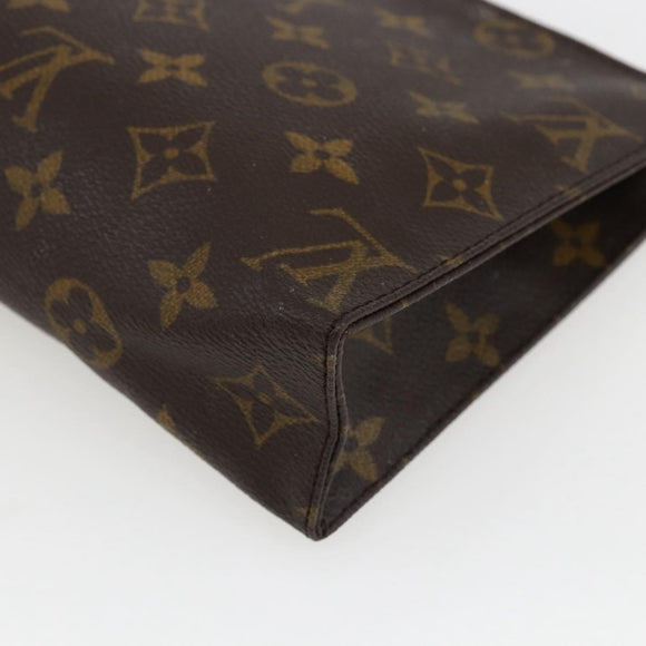LOUIS VUITTON Monogram Poche Toilette 19 Pouch M47544 LV Auth gh1777