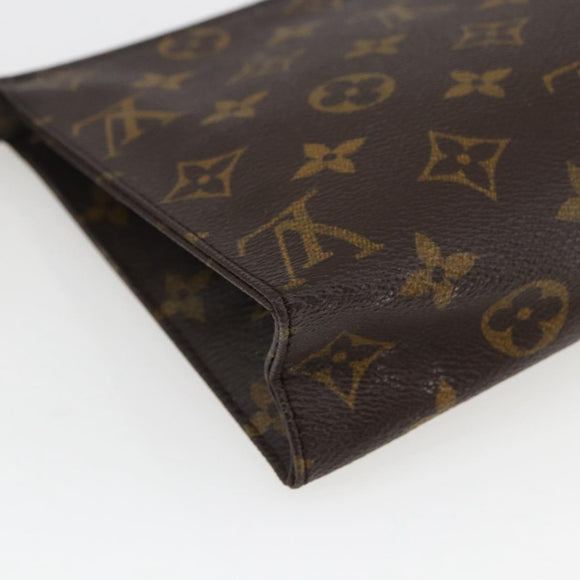 LOUIS VUITTON Monogram Poche Toilette 19 Pouch M47544 LV Auth gh1777