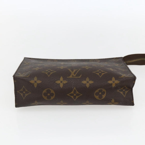 LOUIS VUITTON Monogram Poche Toilette 19 Pouch M47544 LV Auth gh1777