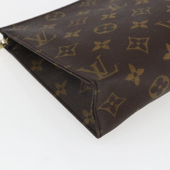 LOUIS VUITTON Monogram Poche Toilette 19 Pouch M47544 LV Auth gh1777
