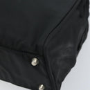PRADA Hand Bag Nylon Black Silver Auth gh1778-10